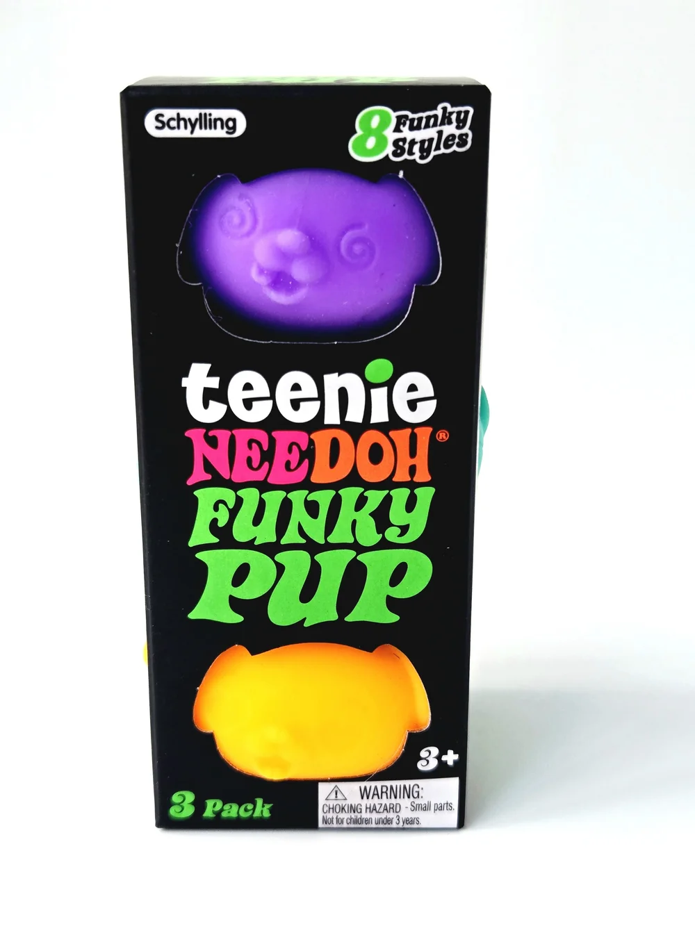 Teenie NeeDoh Funky Pups Squishy Sensory Fidget Toy 3-Pack NIB Schylling
